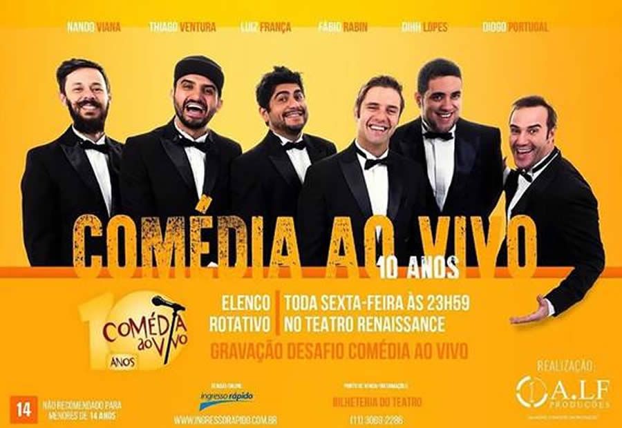 Saiba quais são os melhores espetáculos de comédia ao vivo em São Paulo e em cartaz