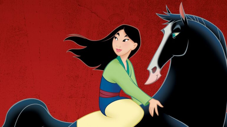 Mulan with her horse